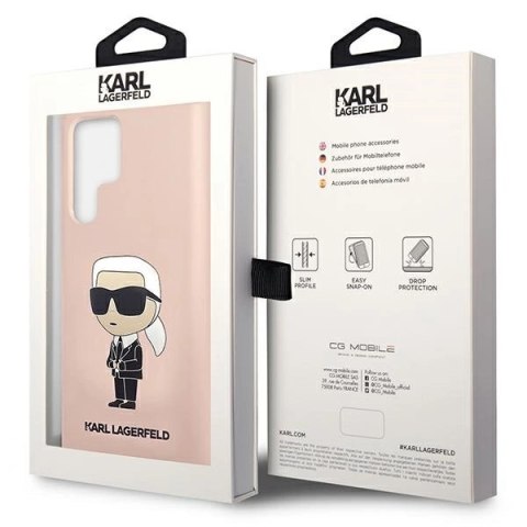 Etui Karl Lagerfeld Silicone Ikonik na Samsung Galaxy S23 Ultra - różowe Etui Karl Lagerfeld Silicone Ikonik na Samsung Galaxy S23 Ultra - różowe