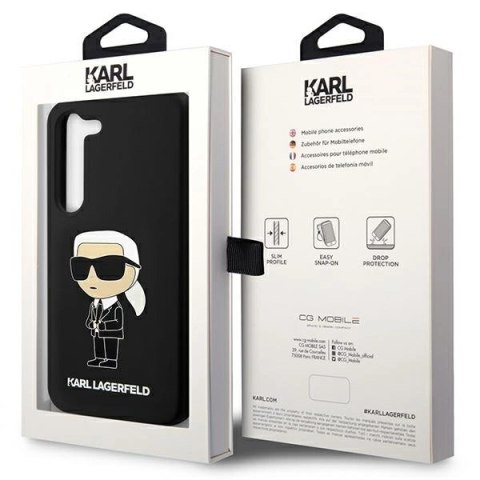 Etui Karl Lagerfeld Silicone Ikonik na Samsung Galaxy S23+ - czarne Etui Karl Lagerfeld Silicone Ikonik na Samsung Galaxy S23+ - czarne