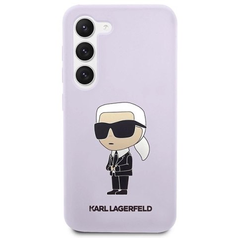 Etui Karl Lagerfeld Silicone Ikonik na Samsung Galaxy S23+ - purpurowe Etui Karl Lagerfeld Silicone Ikonik na Samsung Galaxy S23+ - purpurowe