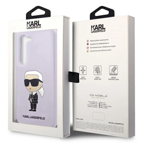 Etui Karl Lagerfeld Silicone Ikonik na Samsung Galaxy S23+ - purpurowe Etui Karl Lagerfeld Silicone Ikonik na Samsung Galaxy S23+ - purpurowe