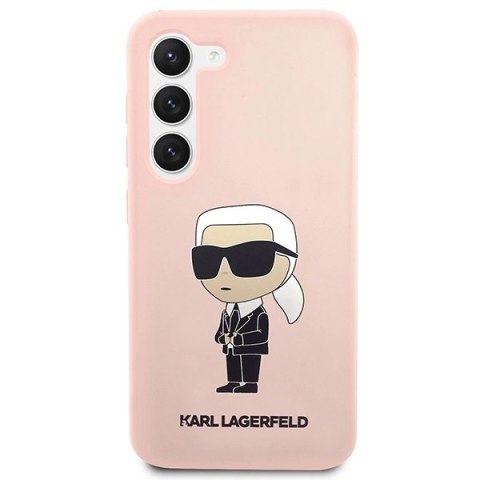 Etui Karl Lagerfeld Silicone Ikonik na Samsung Galaxy S23+ - różowe Etui Karl Lagerfeld Silicone Ikonik na Samsung Galaxy S23+ - różowe