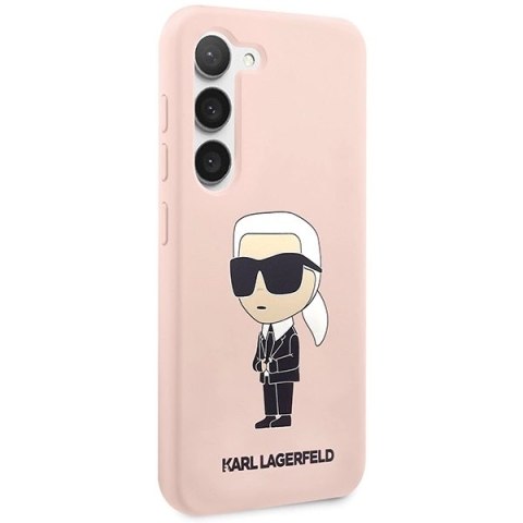 Etui Karl Lagerfeld Silicone Ikonik na Samsung Galaxy S23+ - różowe Etui Karl Lagerfeld Silicone Ikonik na Samsung Galaxy S23+ - różowe