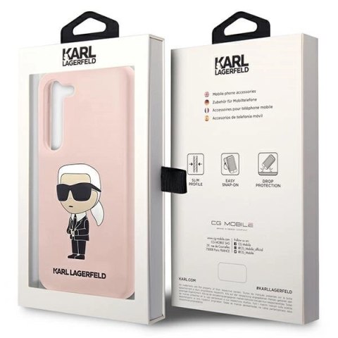 Etui Karl Lagerfeld Silicone Ikonik na Samsung Galaxy S23+ - różowe Etui Karl Lagerfeld Silicone Ikonik na Samsung Galaxy S23+ - różowe