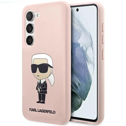 Etui Karl Lagerfeld Silicone Ikonik na Samsung Galaxy S23 - różowe Etui Karl Lagerfeld Silicone Ikonik na Samsung Galaxy S23 - różowe