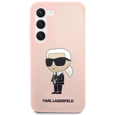 Etui Karl Lagerfeld Silicone Ikonik na Samsung Galaxy S23 - różowe Etui Karl Lagerfeld Silicone Ikonik na Samsung Galaxy S23 - różowe