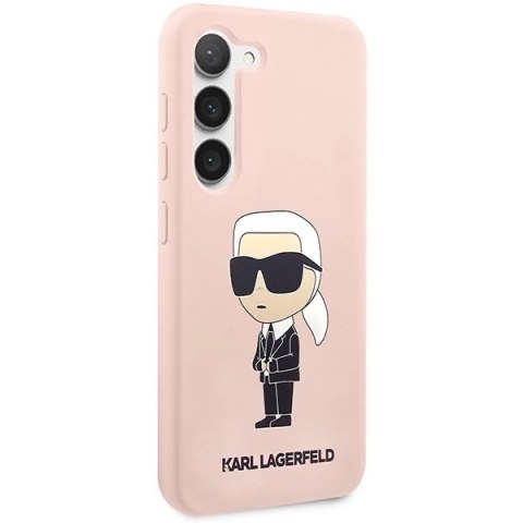 Etui Karl Lagerfeld Silicone Ikonik na Samsung Galaxy S23 - różowe Etui Karl Lagerfeld Silicone Ikonik na Samsung Galaxy S23 - różowe