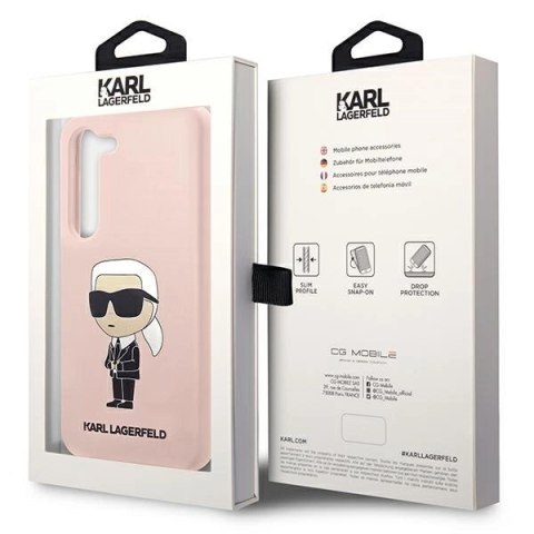 Etui Karl Lagerfeld Silicone Ikonik na Samsung Galaxy S23 - różowe Etui Karl Lagerfeld Silicone Ikonik na Samsung Galaxy S23 - różowe