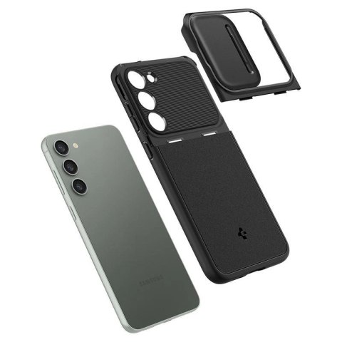 Etui Spigen Optik Armor na Samsung Galaxy S23 - czarne Etui Spigen Optik Armor na Samsung Galaxy S23 - czarne