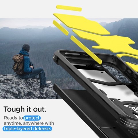 Etui Spigen Tough Armor na Samsung Galaxy S23 - czarne Etui Spigen Tough Armor na Samsung Galaxy S23 - czarne