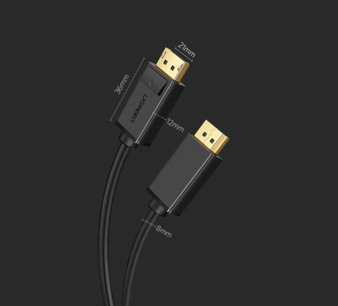 Ugreen kabel przewód DisplayPort 1.2 4K 2 m czarny (DP102 10211) Ugreen kabel przewód DisplayPort 1.2 4K 2 m czarny (DP102 10211)