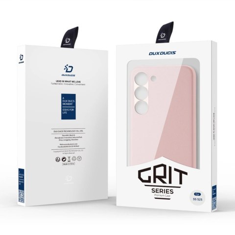 Dux Ducis Grit etui Samsung Galaxy S23 elegancki pokrowiec ze sztucznej skóry różowe Dux Ducis Grit etui Samsung Galaxy S23 elegancki pokrowiec ze sztucznej skóry różowe