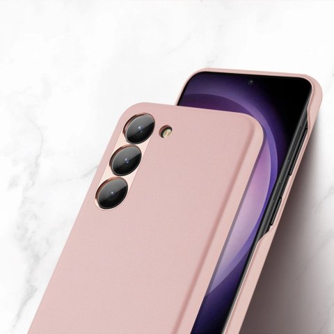 Dux Ducis Grit etui Samsung Galaxy S23 elegancki pokrowiec ze sztucznej skóry różowe Dux Ducis Grit etui Samsung Galaxy S23 elegancki pokrowiec ze sztucznej skóry różowe