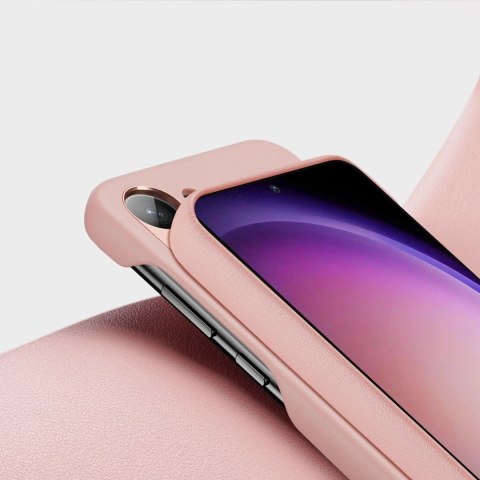 Dux Ducis Grit etui Samsung Galaxy S23 elegancki pokrowiec ze sztucznej skóry różowe Dux Ducis Grit etui Samsung Galaxy S23 elegancki pokrowiec ze sztucznej skóry różowe