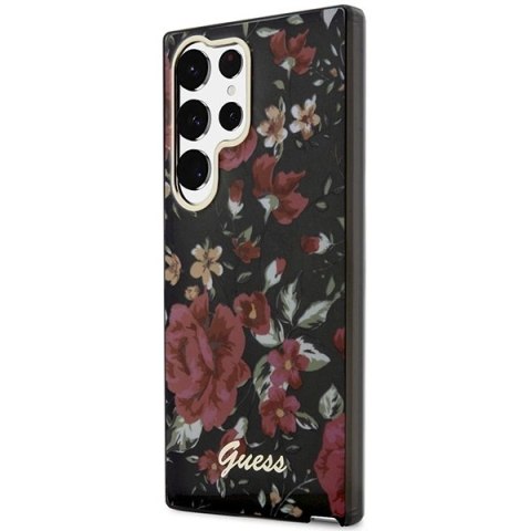 Etui Guess Flower Collection na Samsung Galaxy S23 Ultra - zielone