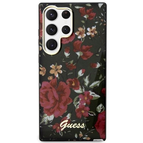 Etui Guess Flower Collection na Samsung Galaxy S23 Ultra - zielone
