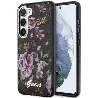Etui Guess Flower Collection na Samsung Galaxy S23+ - czarne