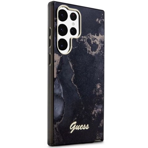 Etui Guess Golden Marble Collection S23 Ultra - czarne