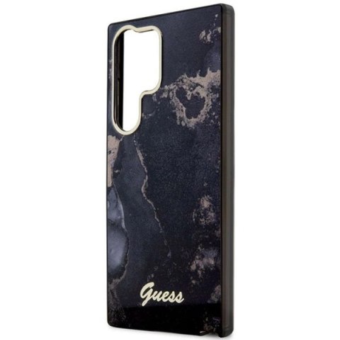 Etui Guess Golden Marble Collection S23 Ultra - czarne
