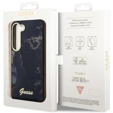 Etui Guess Golden Marble Collection S23+ - czarne