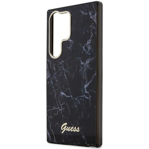Etui Guess Marble Collection na Samsung Galaxy S23 Ultra - czarne