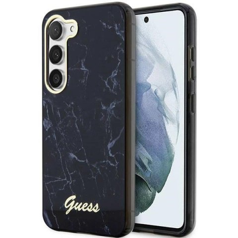 Etui Guess Marble Collection na Samsung Galaxy S23+ - czarne