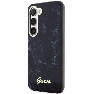 Etui Guess Marble Collection na Samsung Galaxy S23+ - czarne
