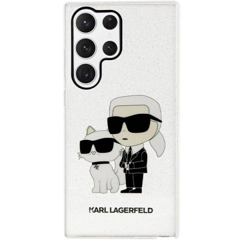 Etui Karl Lagerfeld Glitter Karl&Choupette na Samsung Galaxy S23 Ultra - przezroczyste Etui Karl Lagerfeld Glitter Karl&Choupette na Samsung Galaxy S23 Ultra - przezroczyste