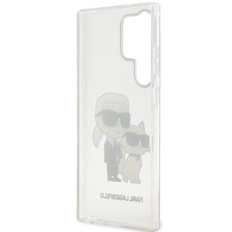 Etui Karl Lagerfeld Glitter Karl&Choupette na Samsung Galaxy S23 Ultra - przezroczyste Etui Karl Lagerfeld Glitter Karl&Choupette na Samsung Galaxy S23 Ultra - przezroczyste