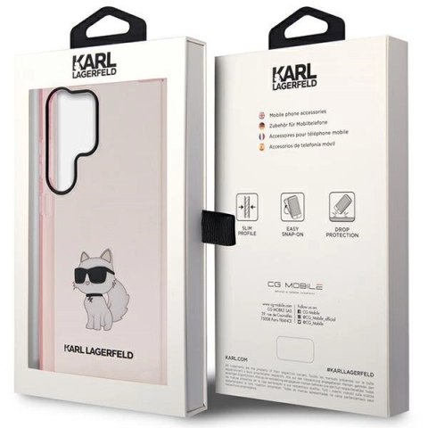 Etui Karl Lagerfeld Ikonik Choupette na Samsung Galaxy S23 Ultra - różowe Etui Karl Lagerfeld Ikonik Choupette na Samsung Galaxy S23 Ultra - różowe
