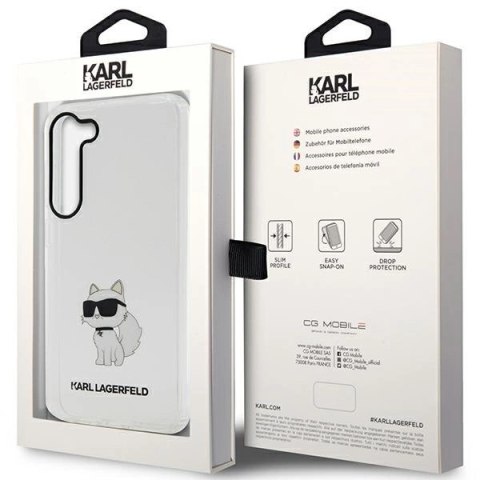 Etui Karl Lagerfeld Ikonik Choupette na Samsung Galaxy S23 - przezroczyste Etui Karl Lagerfeld Ikonik Choupette na Samsung Galaxy S23 - przezroczyste