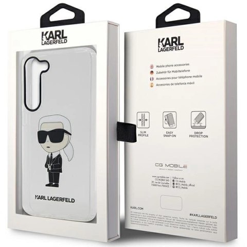 Etui Karl Lagerfeld Ikonik Karl na Samsung Galaxy S23+ - przezroczyste Etui Karl Lagerfeld Ikonik Karl na Samsung Galaxy S23+ - przezroczyste