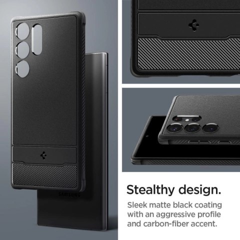 Etui Spigen Rugged Armor na Samsung Galaxy S23 Ultra - czarny mat Etui Spigen Rugged Armor na Samsung Galaxy S23 Ultra - czarny mat