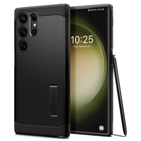 Etui Spigen Tough Armor na Samsung Galaxy S23 Ultra - czarne Etui Spigen Tough Armor na Samsung Galaxy S23 Ultra - czarne