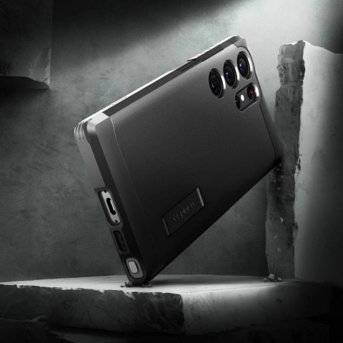 Etui Spigen Tough Armor na Samsung Galaxy S23 Ultra - czarne Etui Spigen Tough Armor na Samsung Galaxy S23 Ultra - czarne