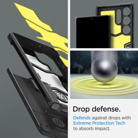 Etui Spigen Tough Armor na Samsung Galaxy S23 Ultra - czarne Etui Spigen Tough Armor na Samsung Galaxy S23 Ultra - czarne