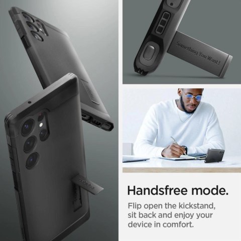 Etui Spigen Tough Armor na Samsung Galaxy S23 Ultra - czarne Etui Spigen Tough Armor na Samsung Galaxy S23 Ultra - czarne
