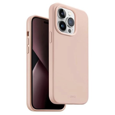 Etui UNIQ Lino Hue Magclick Charging na iPhone 14 Pro Max - różowe Etui UNIQ Lino Hue Magclick Charging na iPhone 14 Pro Max - różowe