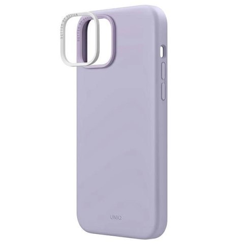 Etui Uniq Lino na iPhone 14 Plus - liliowe