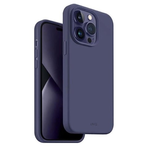Etui Uniq Lino na iPhone 14 Pro Max - purpurowe Etui Uniq Lino na iPhone 14 Pro Max - purpurowe