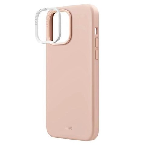 Etui Uniq Lino na iPhone 14 Pro Max - różowe