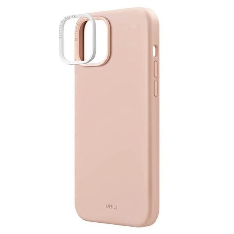 Etui Uniq Lino na iPhone 14 - różowe Etui Uniq Lino na iPhone 14 - różowe