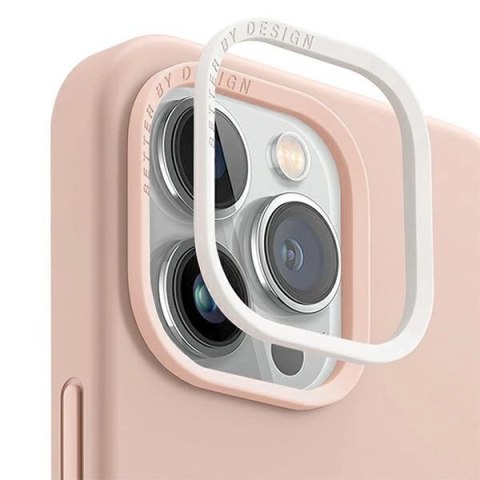 Etui Uniq Lino na iPhone 14 - różowe Etui Uniq Lino na iPhone 14 - różowe