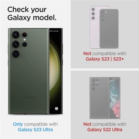 Osłona aparatu Spigen Glas.tR EZ Fit Optik Camera Protector na Samsung Galaxy S23 Ultra - czarna 2 szt. Osłona aparatu Spigen Glas.tR EZ Fit Optik Camera Protector na Samsung Galaxy S23 Ultra - czarna 2 szt.