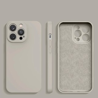 Silicone case etui Samsung Galaxy S23+ silikonowy pokrowiec beżowe