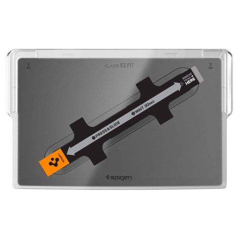 Szkło hartowane Spigen Glas.tR EZ Fit na Tesla Model X 2022 / Model S 2021 - czarne Szkło hartowane Spigen Glas.tR EZ Fit na Tesla Model X 2022 / Model S 2021 - czarne