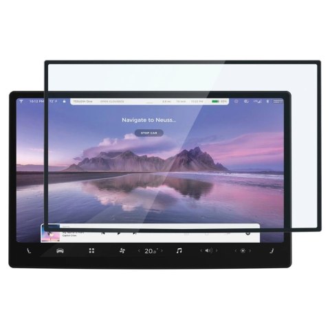 Szkło hartowane Spigen Glas.tR EZ Fit na Tesla Model X 2022 / Model S 2021 - czarne Szkło hartowane Spigen Glas.tR EZ Fit na Tesla Model X 2022 / Model S 2021 - czarne