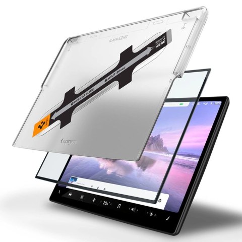 Szkło hartowane Spigen Glas.tR EZ Fit na Tesla Model X 2022 / Model S 2021 - czarne Szkło hartowane Spigen Glas.tR EZ Fit na Tesla Model X 2022 / Model S 2021 - czarne