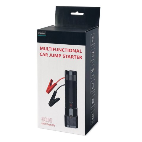 Choetech jump starter z powerbankiem 8000mAh - latarka LED (TC0016) - czarny Choetech jump starter z powerbankiem 8000mAh - latarka LED (TC0016) - czarny