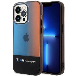 Etui BMW Half Tricolor na iPhone 14 Pro - czarne