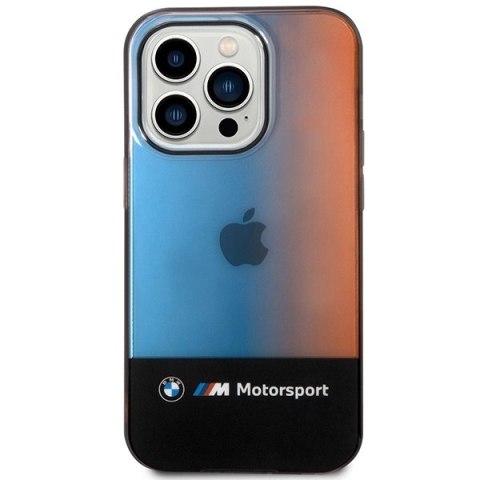Etui BMW Half Tricolor na iPhone 14 Pro - czarne